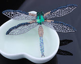 Vintage Crystal Dragonfly Brooch