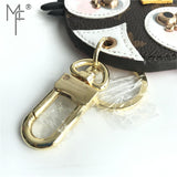 Owl Real Leather Purse - Size :8.5cm x 2.5cm (3.35" x 0.98")