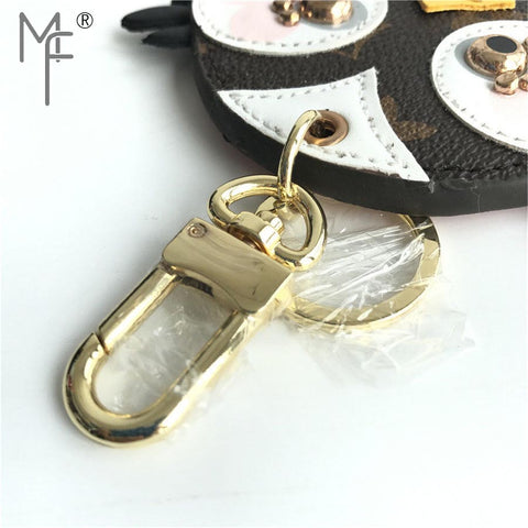 Owl Real Leather Purse - Size :8.5cm x 2.5cm (3.35" x 0.98")
