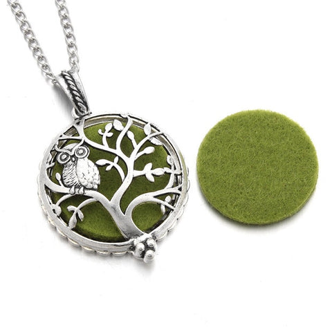 Aromatherapy Necklace with Owl | Pendant Size:3.5cm*3.5cm