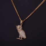 Hip Hop Owl Pendant - Chain size:3mm