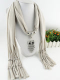 Owl Scarf with Necklace | Scarf Length 180cm | Owl length 8cm