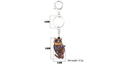 Acrylic Owl Key Chain