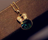 Lovely Crystal Rabbit Necklace