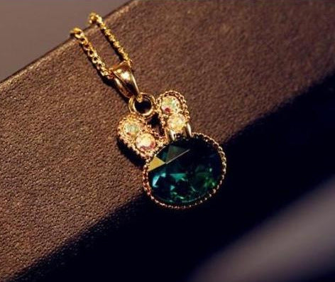 Lovely Crystal Rabbit Necklace