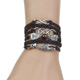 Leather Bracelet - Cute Owl & Giraffe