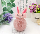 Original Fluffy Bunny Keychain Pompom