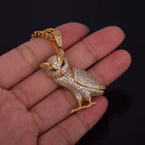 Hip Hop Owl Pendant - Chain size:3mm
