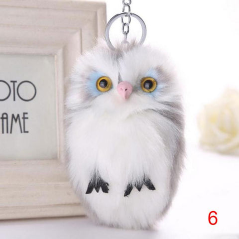 15CM Keyring Fluffy Plush Owl