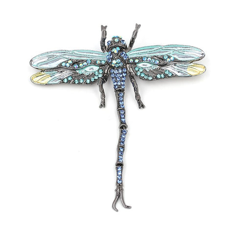 High Quality Crystal Dragonfly Brooch