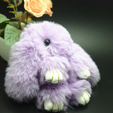 Fur Pompom Keychain 13cm - Banny & Bag
