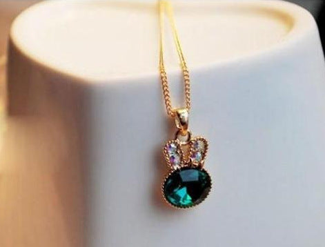 Lovely Crystal Rabbit Necklace