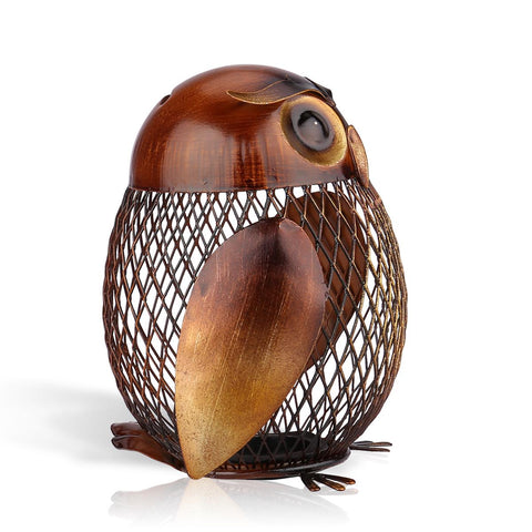 Piggy Bank Owl Shaped Figurine