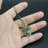 Bronze Silver Owl Key Chain