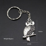Bronze Silver Owl Key Chain