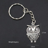 Bronze Silver Owl Key Chain