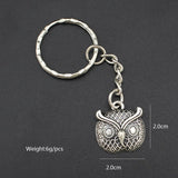 Bronze Silver Owl Key Chain