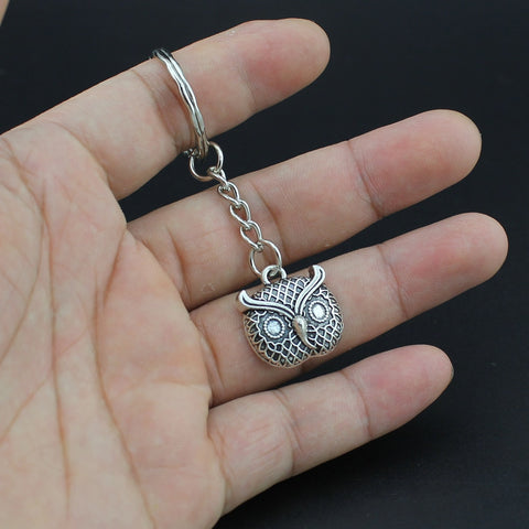 Bronze Silver Owl Key Chain