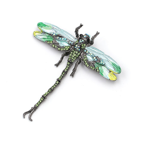 High Quality Crystal Dragonfly Brooch