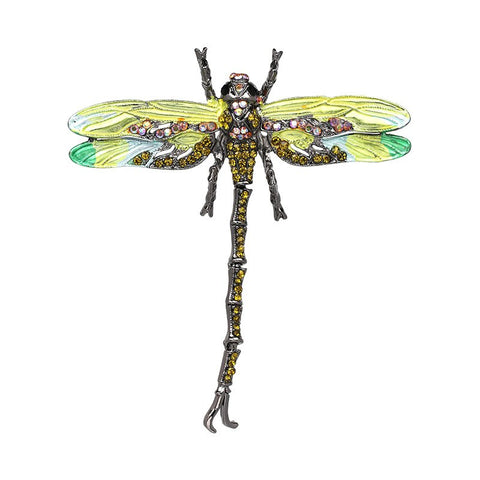 High Quality Crystal Dragonfly Brooch