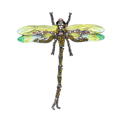 High Quality Crystal Dragonfly Brooch