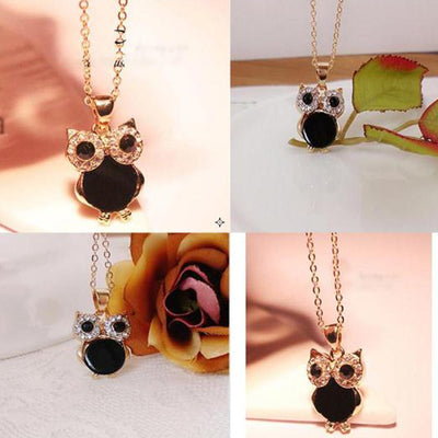 High Quality Crystal Owl Pendant - Pendant Size:2cm | Length:42cm