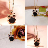 High Quality Crystal Owl Pendant - Pendant Size:2cm | Length:42cm