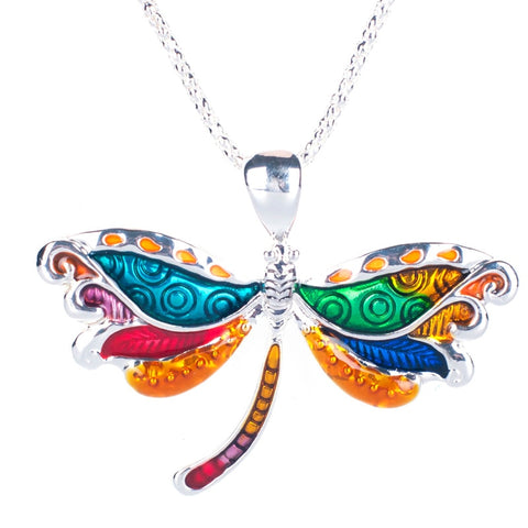 Dragonfly Necklace and Earring Set For Unique Gift