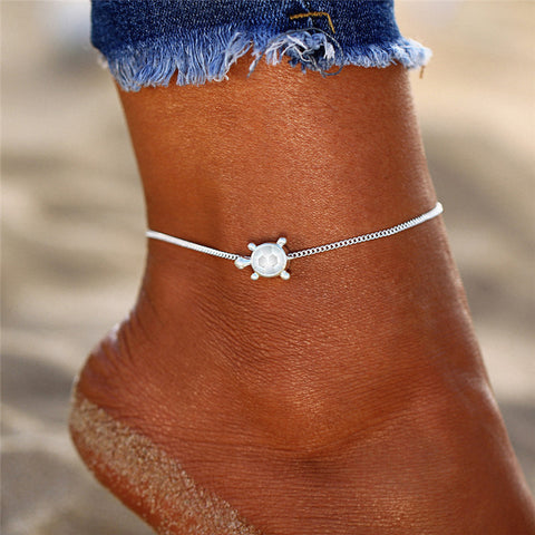 Bohemian Ankle Bracelet with Dragonfly