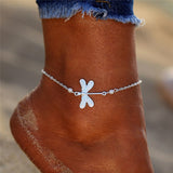 Bohemian Ankle Bracelet with Dragonfly