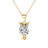 Zircon Lovely Owl Pendant - Pendant Size:1.7* 0.5 cm