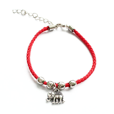 Red Rope Bracelet Small Owl