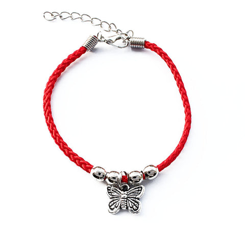 Red Rope Bracelet Small Owl