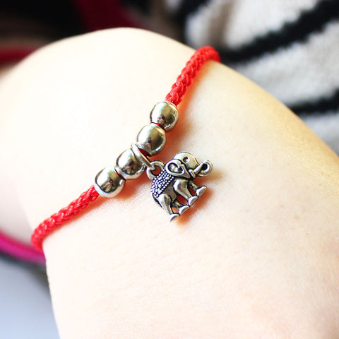 Red Rope Bracelet Small Owl