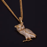 Hip Hop Owl Pendant - Chain size:3mm