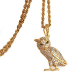 Hip Hop Owl Pendant - Chain size:3mm