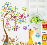 child room decorates - cute owl  wall stickers - product size(cm*cm):60*90 | final effect picture on the wall(cm*cm):150*230