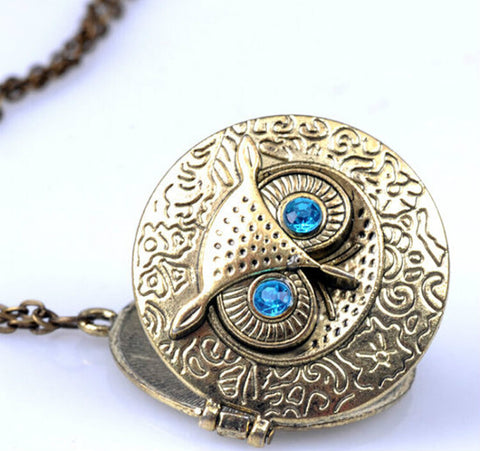Retro Chic Owl Eye Necklace - Pendant Size:about 3.9cm | Length:70 cm