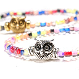 Owl Elastic Charm Bracelet - Size:18CM