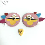 Owl Real Leather Purse - Size :8.5cm x 2.5cm (3.35" x 0.98")