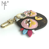 Owl Real Leather Purse - Size :8.5cm x 2.5cm (3.35" x 0.98")