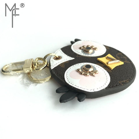 Owl Real Leather Purse - Size :8.5cm x 2.5cm (3.35" x 0.98")