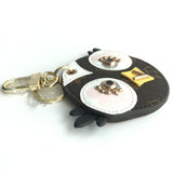 Owl Real Leather Purse - Size :8.5cm x 2.5cm (3.35" x 0.98")