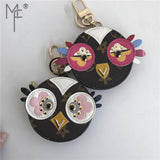 Owl Real Leather Purse - Size :8.5cm x 2.5cm (3.35" x 0.98")