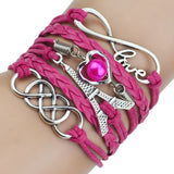 Leather Bracelet - Cute Owl & Giraffe