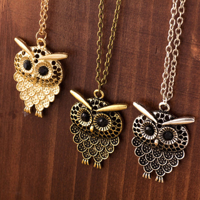 New Arrivals 3 Color Vintage Lovely  Owl Pendant