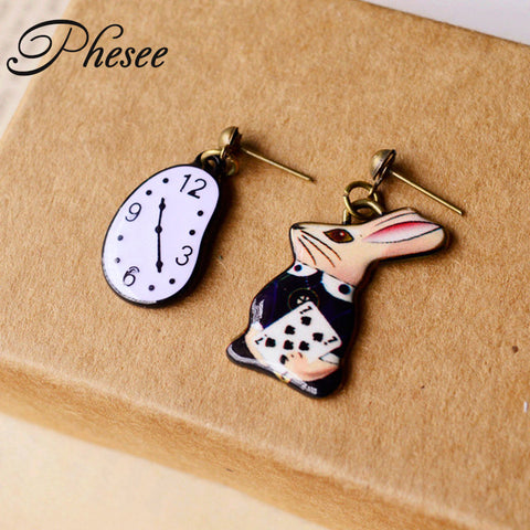 High Quality Retro Rabbit & Watch Earrings
