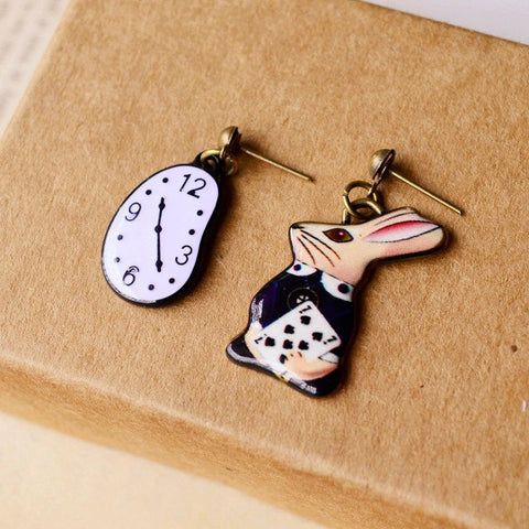 High Quality Retro Rabbit & Watch Earrings