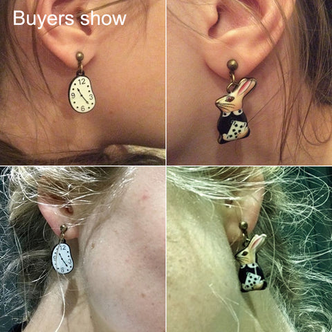 High Quality Retro Rabbit & Watch Earrings