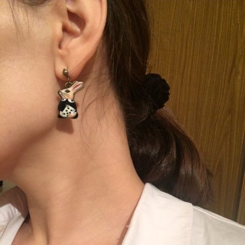 High Quality Retro Rabbit & Watch Earrings